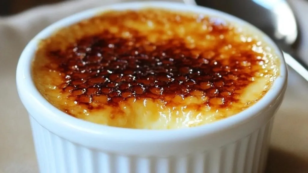 Do you have to use ramekins for crème brûlée? Traditional crème brûlée served in a ramekin with caramelized sugar.